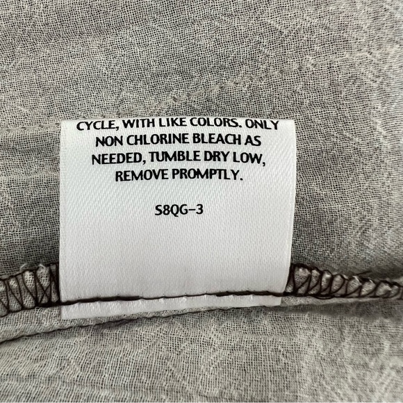 Eileen Fisher tan linen blend open front jacket tie front Sz XL - Picture 6 of 10